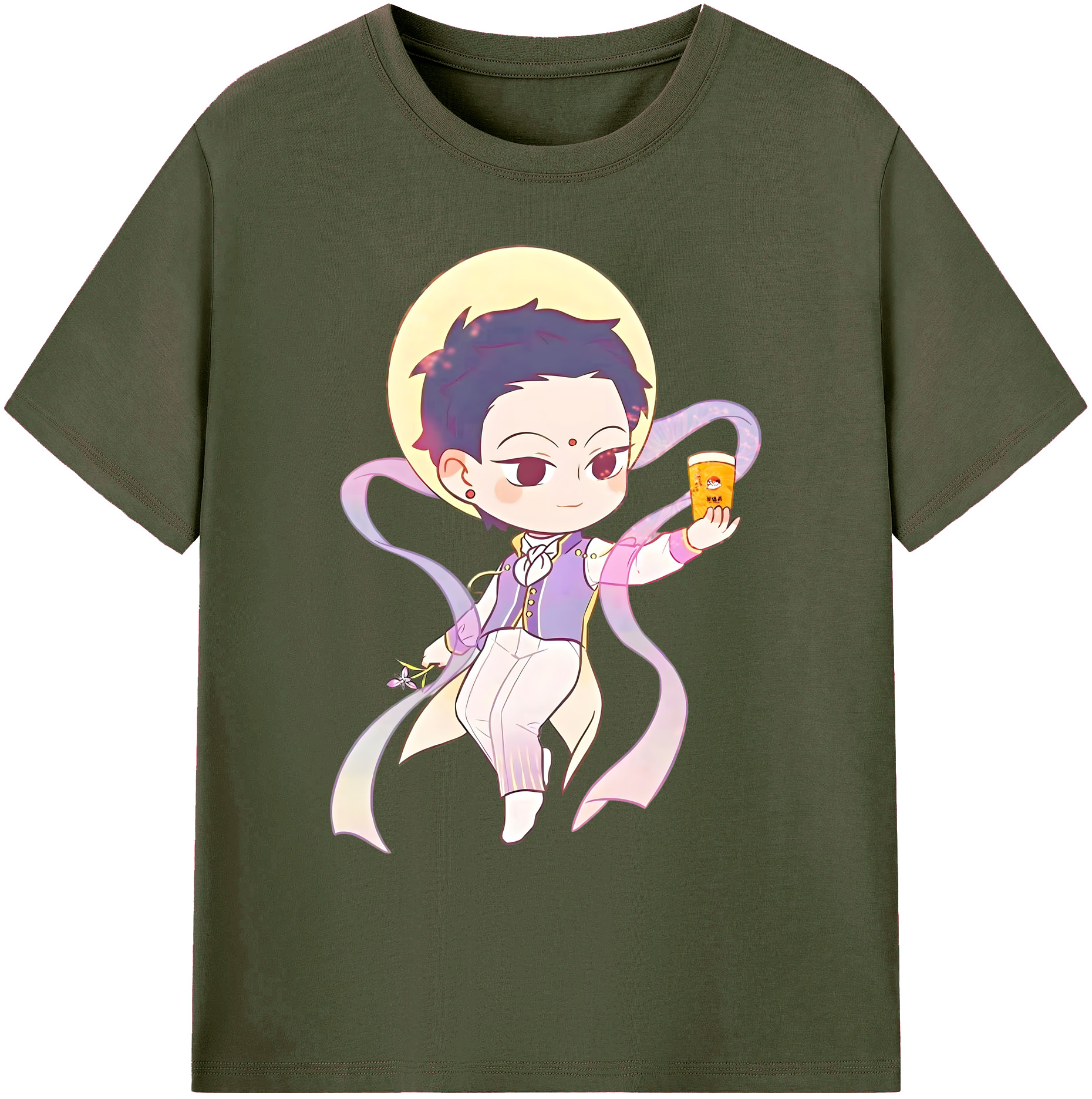 （画像用） Ne Zha 2 ナタ 魔童の大暴れ 綿100％ メンズ半袖Tシャツ｜肌触りやわらか＆通気性